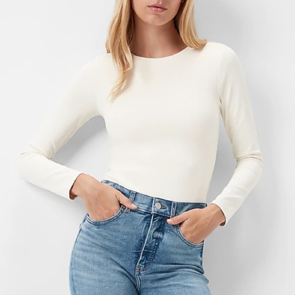 Double Layer Crewneck Thong Bodysuit